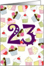 Cupcakes Galore 23rd Birthday card