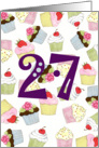 Cupcakes Galore 27th Birthday card