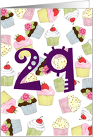 Cupcakes Galore 29th Birthday card