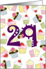 Cupcakes Galore 29th Birthday card