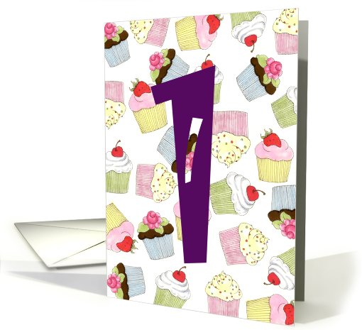 Cupcakes Galore 1st Birthday card (634087)