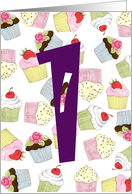 Cupcakes Galore 1st Birthday card
