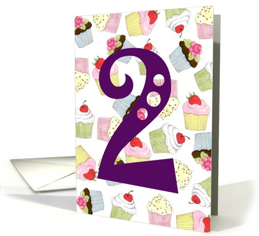 Cupcakes Galore 2nd Birthday card (634088)