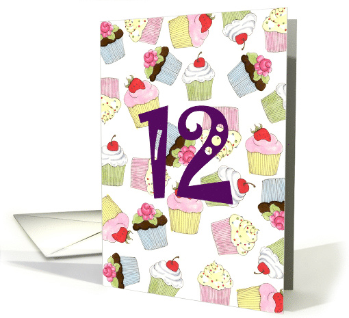 12th Birthday Cupcakes Galore card (635937)