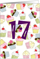 17th Birthday Cupcakes Galore card