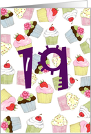 Cupcakes Galore 19th Birthday card