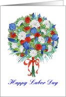 Labor Day Patriotic Bouquet card