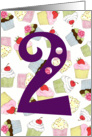 2nd Birthday Party Invitation Cupcakes Galore card