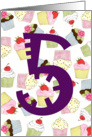 5th Birthday Party Invitation, Cupcakes Galore card