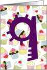 9th Birthday Party Invitation, Cupcakes Galore card