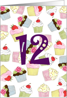 12th Birthday Party Invitation, Cupcakes Galore card