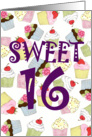 Sweet 16 Birthday Party Invitation, Cupcakes Galore card