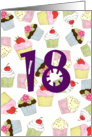 18th Birthday Party Invitation, Cupcakes Galore card