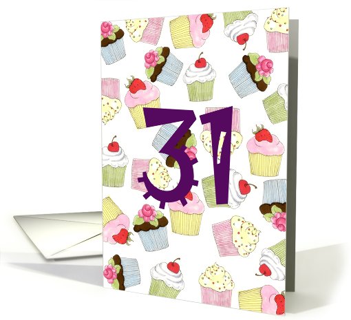 31st Birthday Party Invitation, Cupcakes Galore card (662957)