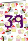 39th Birthday Party Invitation, Cupcakes Galore card