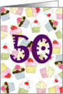 50th Birthday Party Invitation, Cupcakes Galore card