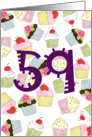 59th Birthday Party Invitation, Cupcakes Galore card