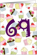 69th Birthday Party Invitation, Cupcakes Galore card