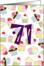 71st Birthday Party Invitation, Cupcakes Galore card