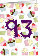 93rd Birthday Party Invitation, Cupcakes Galore card