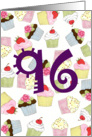 96th Birthday Party Invitation, Cupcakes Galore card