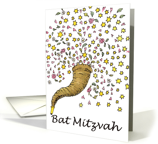 Congratulations Bat Mitzvah Shofar card (692279)