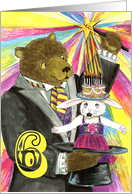 6th Birthday Party invite, Magic Poof! card