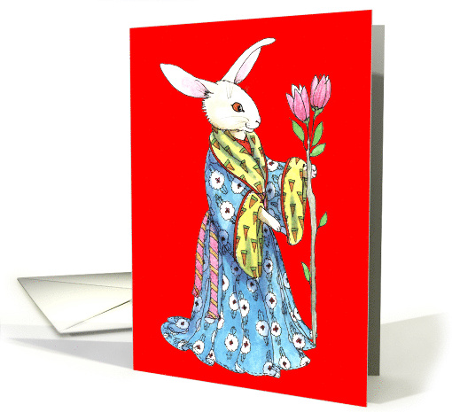 Chinese New Year Rabbit Red Hare card (754721)