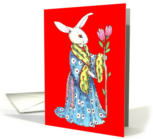 Birthday Year of the Rabbit Red Hare card (754725)