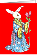 Birthday Year of the Rabbit Red Hare card