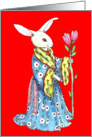 Birthday Year of the Rabbit, Red Hare card