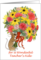 Thanks Teacher’s Aide Mousie Bouquet card