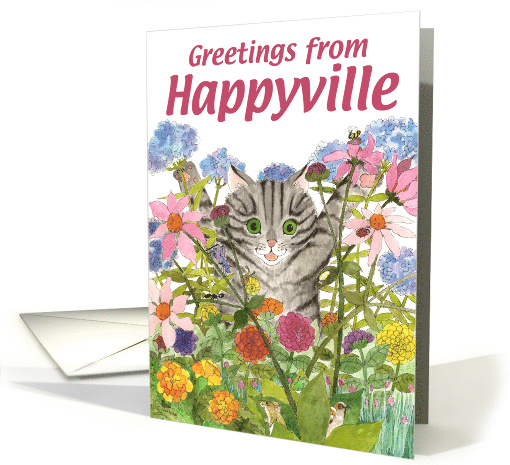 Happyville, Striped Kitty card (793835)