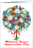 Military Spouse Appreciation Day Patriotic Bouquet card