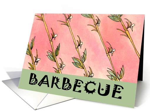 Barbecue Invitation Bamboo card (815812)