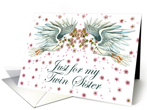 Twins Day - Twin Sister, Twin Doves card (821615)