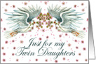 Twins Day for Twin Daughters, Twin Doves card