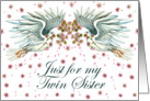 Twin Sister Birthday , Doves card