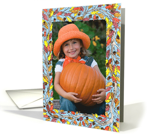 Fall Oak Halloween Vertical Photo card (856600)