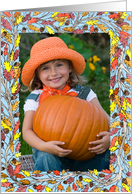 Fall Oak Halloween Vertical Photo Card