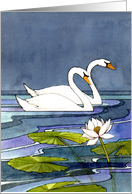 Anniversary Midnight Swans card