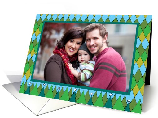 Pine Woods Christmas Photo card (883779)