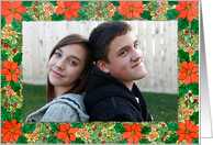 Poinsettia Christmas Photo Card