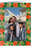 Poinsettia Vertical Photo card