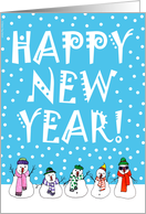 Happy New Year Snowmen card