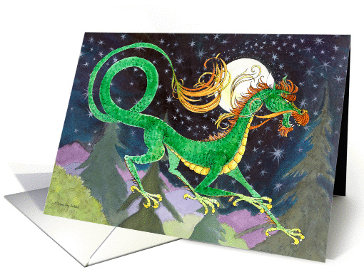 Starry Night Dragon New Year from Afar card (892252)