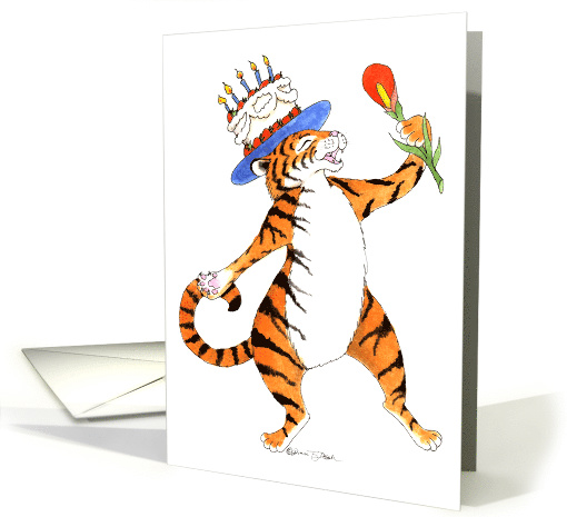 Tiger Sings Happy Birthday card (903259)