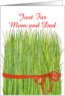 Norooz, Wheat Grass for Parents card