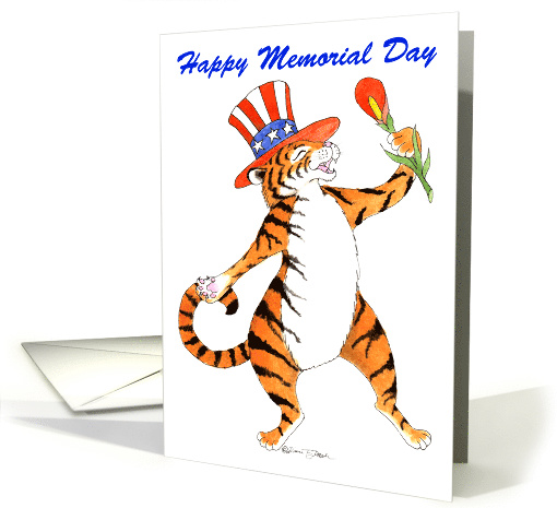 Happy Birthday & Memorial Day Tiger card (928968)