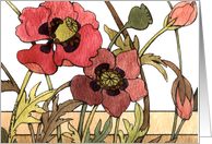 Mother-In-Law Mauve Poppies card